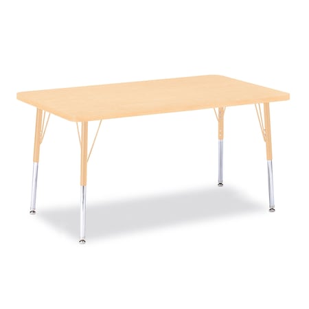 Jonti-Craft Berries Rectangle Activity Table, 30 in. x 48 in., A-height, Maple/Maple/Camel 6473JCA251